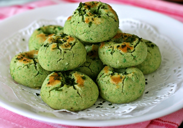 Cookies de Petits pois avec de l’Aonori